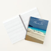 美しいターコイズブルーシートロピカルフォト ノートブック (内部)