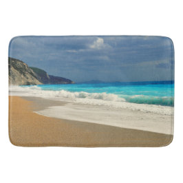 美しいターコイズブルーシートロピカルフォト バスマット