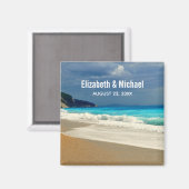 美しいターコイズブルーシートロピカルフォト マグネット (正面/裏面)