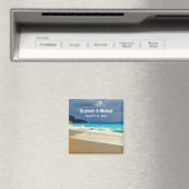 美しいターコイズブルーシートロピカルフォト マグネット (インサイチュ (食洗機))