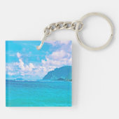 美しいターコイズ海波キーチェーン キーホルダー (裏面)