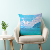 美しいターコイズ海波 クッション (椅子)