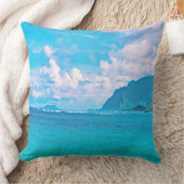 美しいターコイズ海波 クッション (ブランケット)