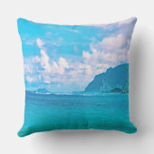 美しいターコイズ海波 クッション (裏面)