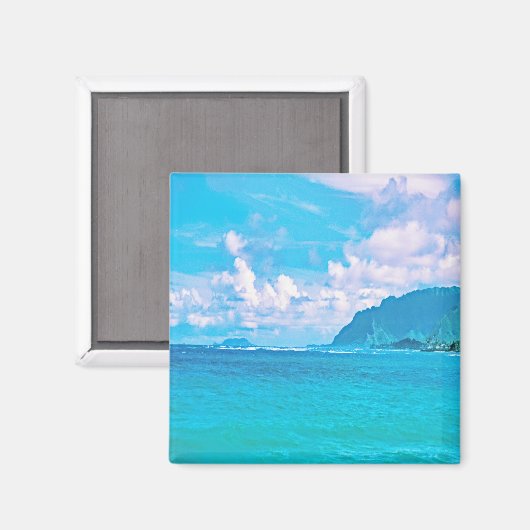 美しいターコイズ海波 マグネット (正面/裏面)