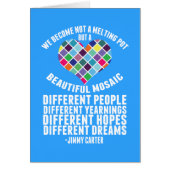 美しいダイバーシティモザイク引用文Immigratioカード (正面)