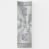 美しいダイヤモンドハッピー60周年記念バナー 横断幕 (縦)