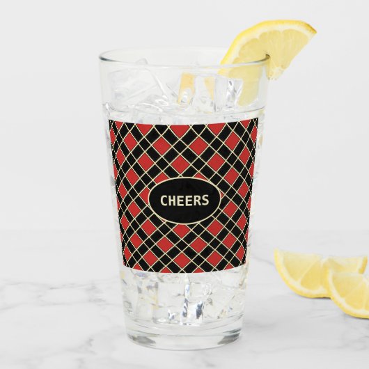 美しいダイヤモンドパターン タンブラーグラス (アイス裏面)