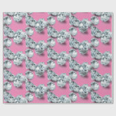 美しいダイヤモンド柔らかいピンクのグラムギフト ラッピングペーパー (フラット)