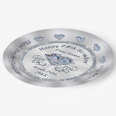 美しいダイヤモンド、誕生日プレート パーソナライズされた ペーパープレート (アングル)