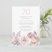 美しいダスティバラ&赤面70th誕生日パーティー 招待状 (スタンド正面)