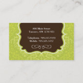 美しいダマスク織のカップケーキの名刺 名刺 (裏面)