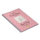 美しいダマスク織のブライダルシャワーの来客名簿- ノートブック (右側)