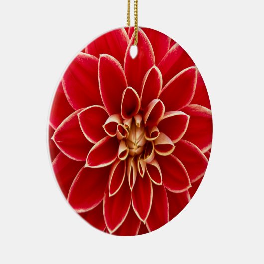 美しいダリアの花の花びらのデザイン セラミックオーナメント (右)