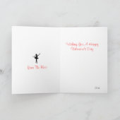 美しいダンサーのバレンタインデーの挨拶状 シーズンカード (内部)