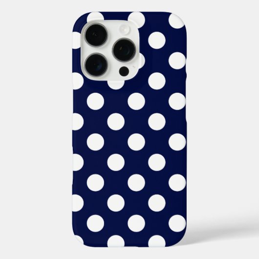 美しいダークブルーとビッグスタイリッシュ水玉模様 Case-Mate iPhoneケース (裏面)
