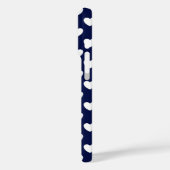 美しいダークブルーとホワイトのハート Case-Mate iPhoneケース (裏面 / 左)