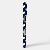 美しいダークブルーとホワイトのハート Case-Mate iPhoneケース (裏面 / 右)