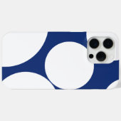 美しいダークブルーと大きな白いドット Case-Mate iPhoneケース (裏面 (横))