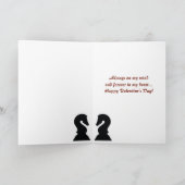 美しいチェスの駒バレンタインの愛 シーズンカード (内部)