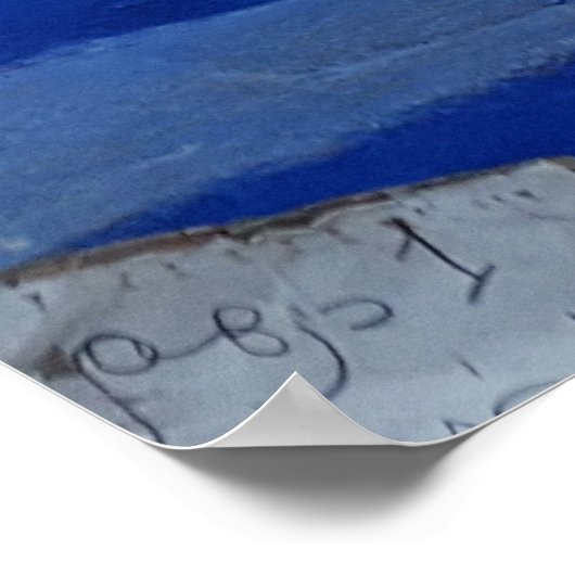 美しいチェフチャウエンザブルーモロッコシティ ポスター (角)