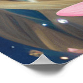 美しいチェロヴァイオリンまたはベースの素敵な設定 ポスター (角)