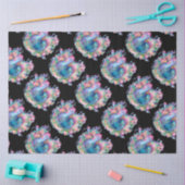 美しいチキンと花 薄葉紙 (クラフト)