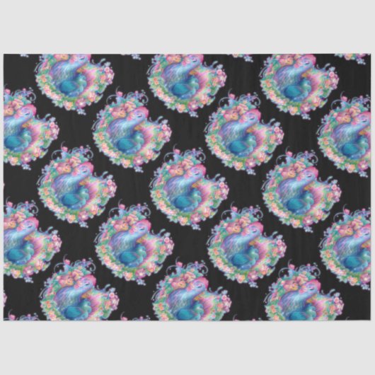 美しいチキンと花 薄葉紙 (正面)