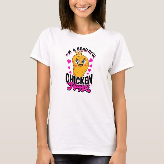 美しいチキンナゲットです - チキンナゲット Tシャツ (正面)