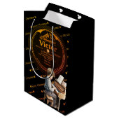 美しいチャイルドピアノビクターレコード黒青銅 ミディアムペーパーバッグ (裏面アングル)