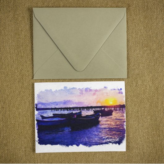 美しいチュニジアの休暇のお土産 ポストカード