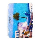 美しいチュニジアパノラマビュー マグネット (縦)