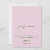 美しいチューリップの水彩画のカスタムの結婚式招待状 招待状 (裏面)