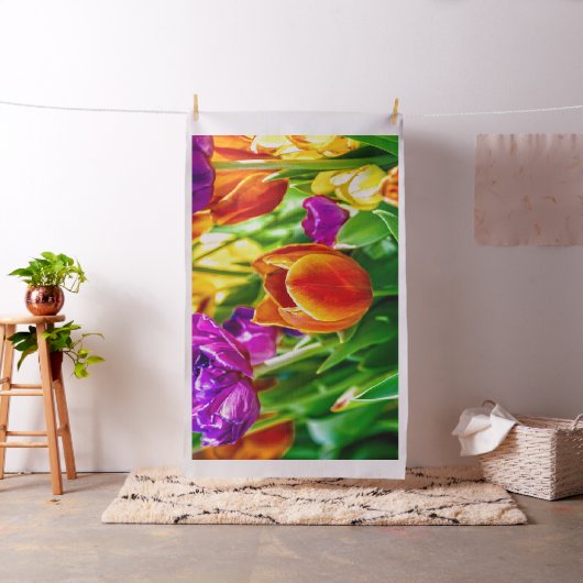 美しいチューリップの花の春 ファブリック (インサイチュ)