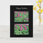 美しいチューリップガーデン カード (黄色い花)