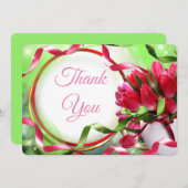 美しいチューリップサンキューカード サンキューカード (正面/裏面)