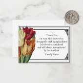 美しいチューリップサンキューカード ノートカード (正面/裏面インサイチュ)
