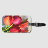 美しいチューリップブーケ ラゲッジタグ (正面横)