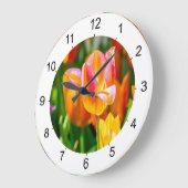 美しいチューリップ ラージ壁時計 (傾斜)