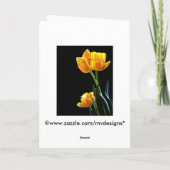 美しいチューリ考えップのグリーティングカード カード (裏面)