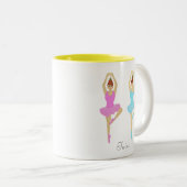 美しいツインバレエダンサー ツートーンマグカップ (正面右)