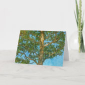 美しいツリーとブルースカイアートノートカード カード (正面)