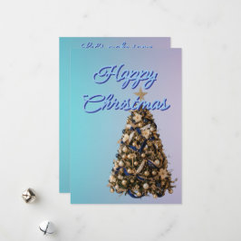 美しいツリーのクリスマスグリーティング シーズンカード