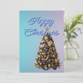 美しいツリーのクリスマスグリーティング シーズンカード (スタンド正面)