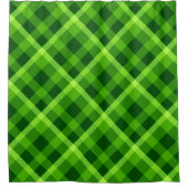 美しいツリーグリーンプレイドシャワーカーテン シャワーカーテン (正面)