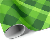 美しいツリーグリーンプレイドラッピング紙 ラッピングペーパー (ロールコーナー)