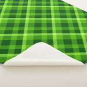 美しいツリーグリーン格子大型シェルパブランケット シェルパブランケット (3/4)