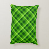 美しいツリー緑の格子枕 アクセントクッション (裏面(縦))