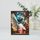 美しいティンタイプの天使 ポストカード (スタンド正面)