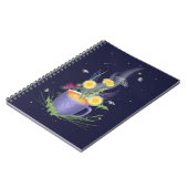 美しいティーカップと夏の花ノート ノートブック (左側)